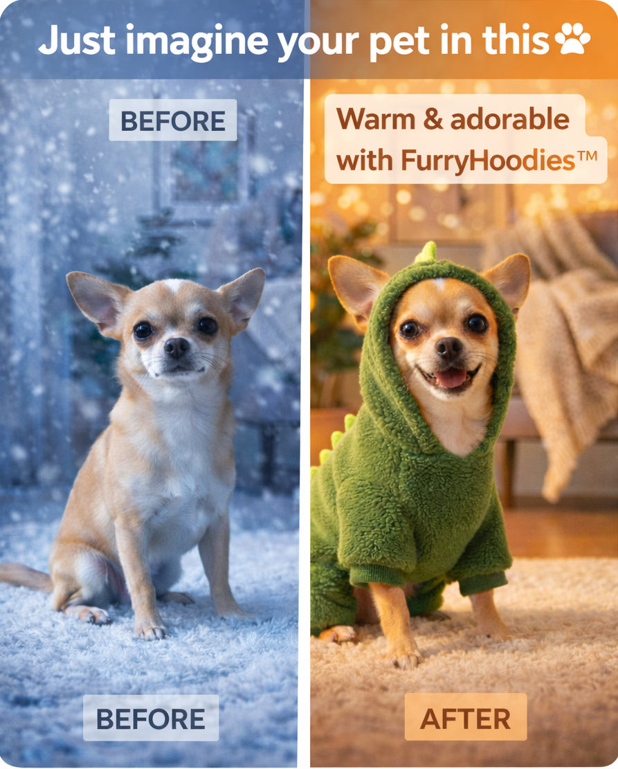 Ultra-soft fleece hoodie for winter comfort ❄️ Designed for small dogs & cats 🐾 Limited stock available — shop now 🛒