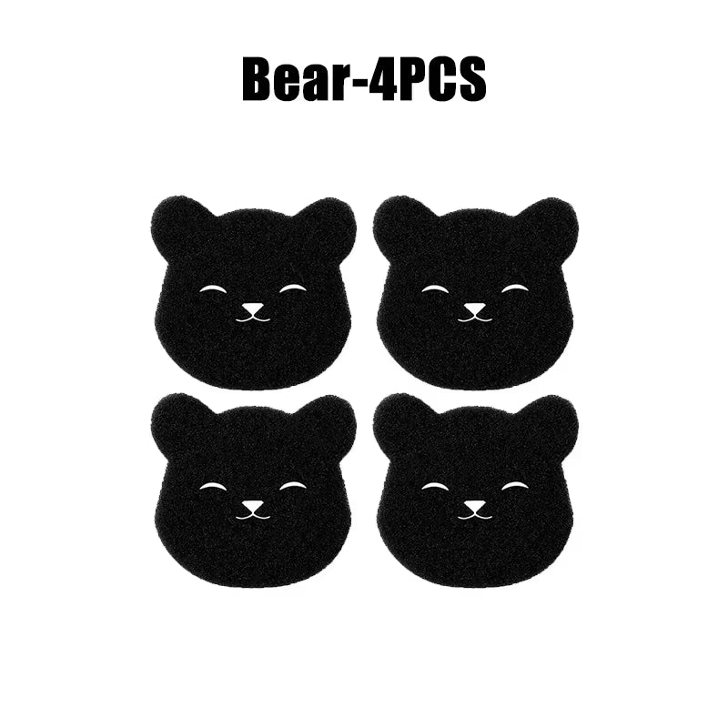 4/8PCS Pet Hair Remover Bear Shape Laundry Ball Washing Machine Lint Catcher Reusable Clothes Sofa Cat Dog Hair Cleaning Sponge